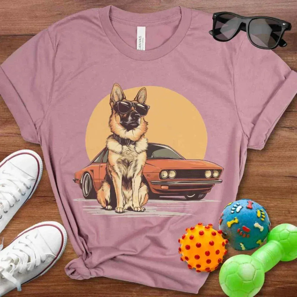 Shepherd Muscle Car Shirt - The Pawsitive Initiative