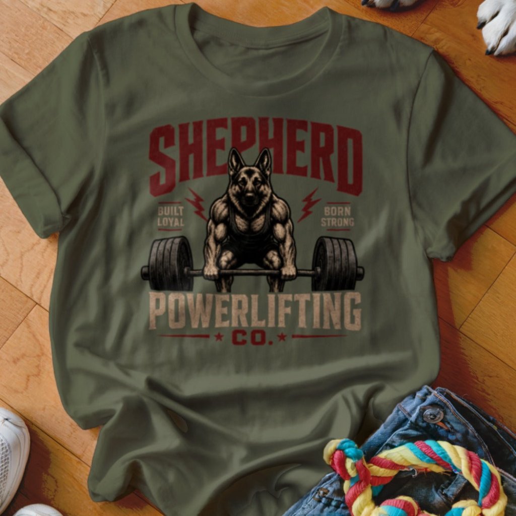 Shepherd Powerlifting Shirt - The Pawsitive Initiative