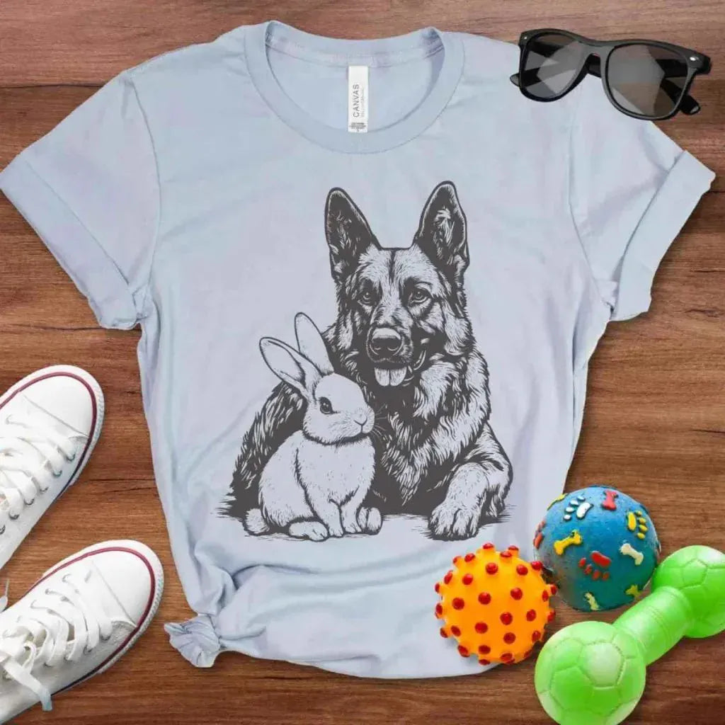 Shepherd & Rabbit Shirt - The Pawsitive Initiative