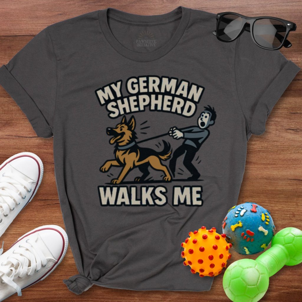 Shepherd Walks Me Shirt - The Pawsitive Initiative