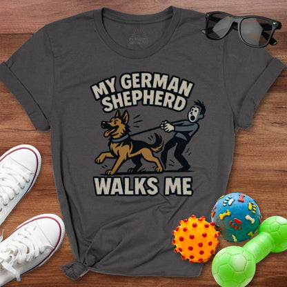 Shepherd Walks Me Shirt - The Pawsitive Initiative