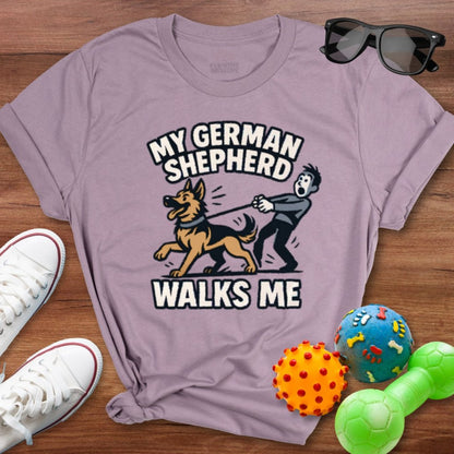 Shepherd Walks Me Shirt - The Pawsitive Initiative