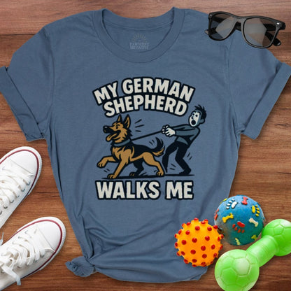 Shepherd Walks Me Shirt - The Pawsitive Initiative