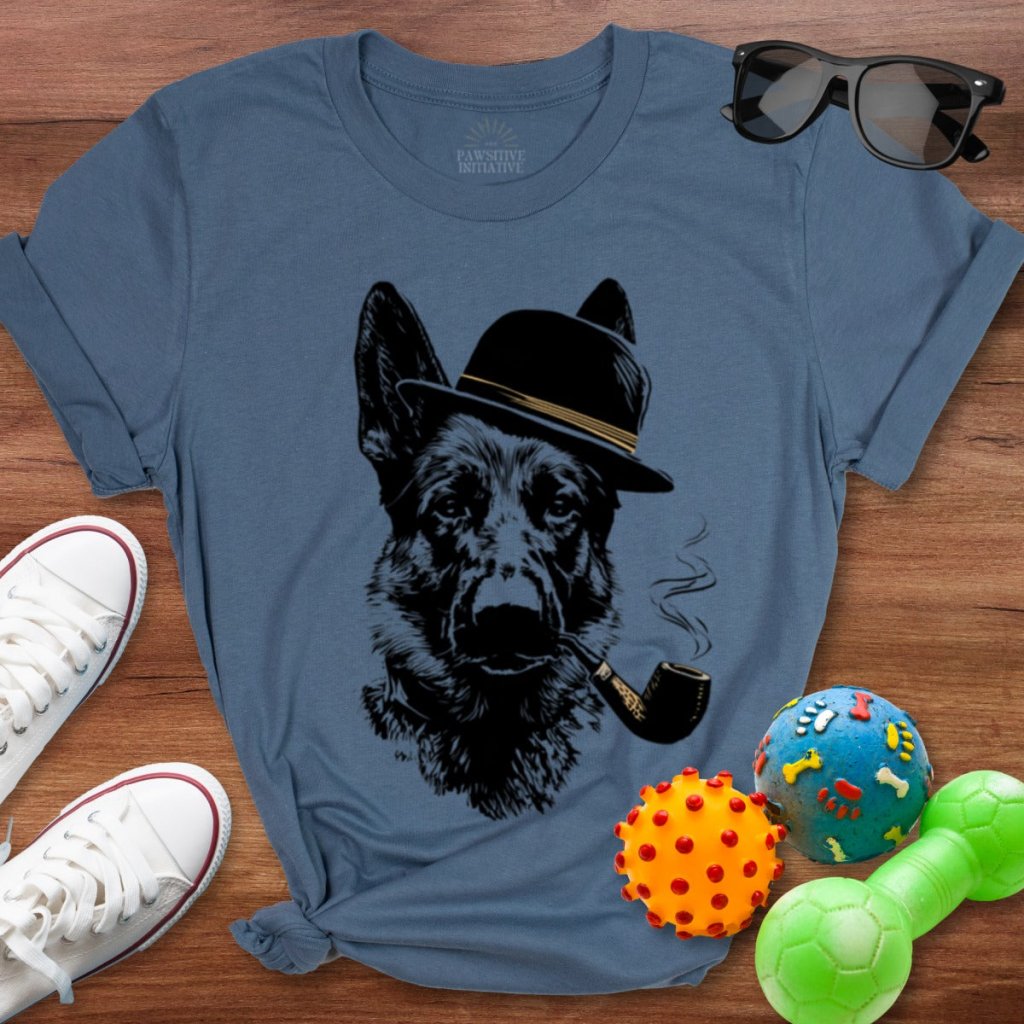 Shepherd with a Pipe Shirt - The Pawsitive Initiative