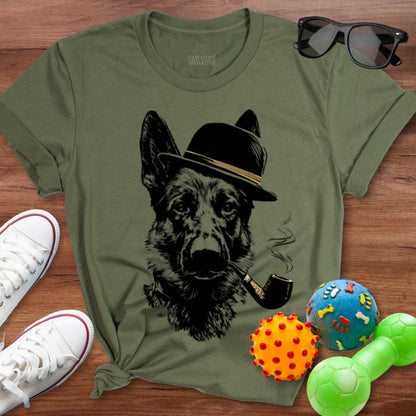 Shepherd with a Pipe Shirt - The Pawsitive Initiative