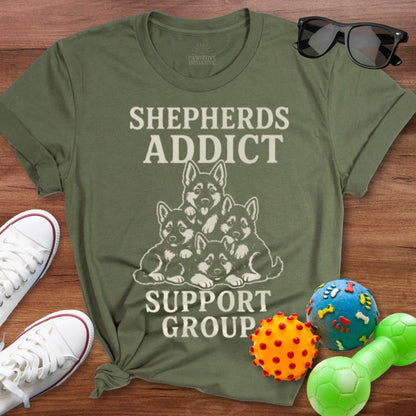 Shepherds Addict Support Group Shirt - The Pawsitive Initiative