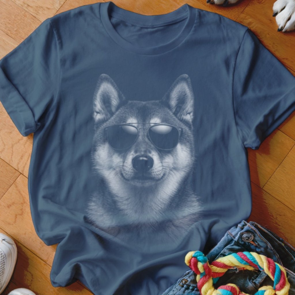 Shiba Inu in Aviators Shirt - The Pawsitive Initiative