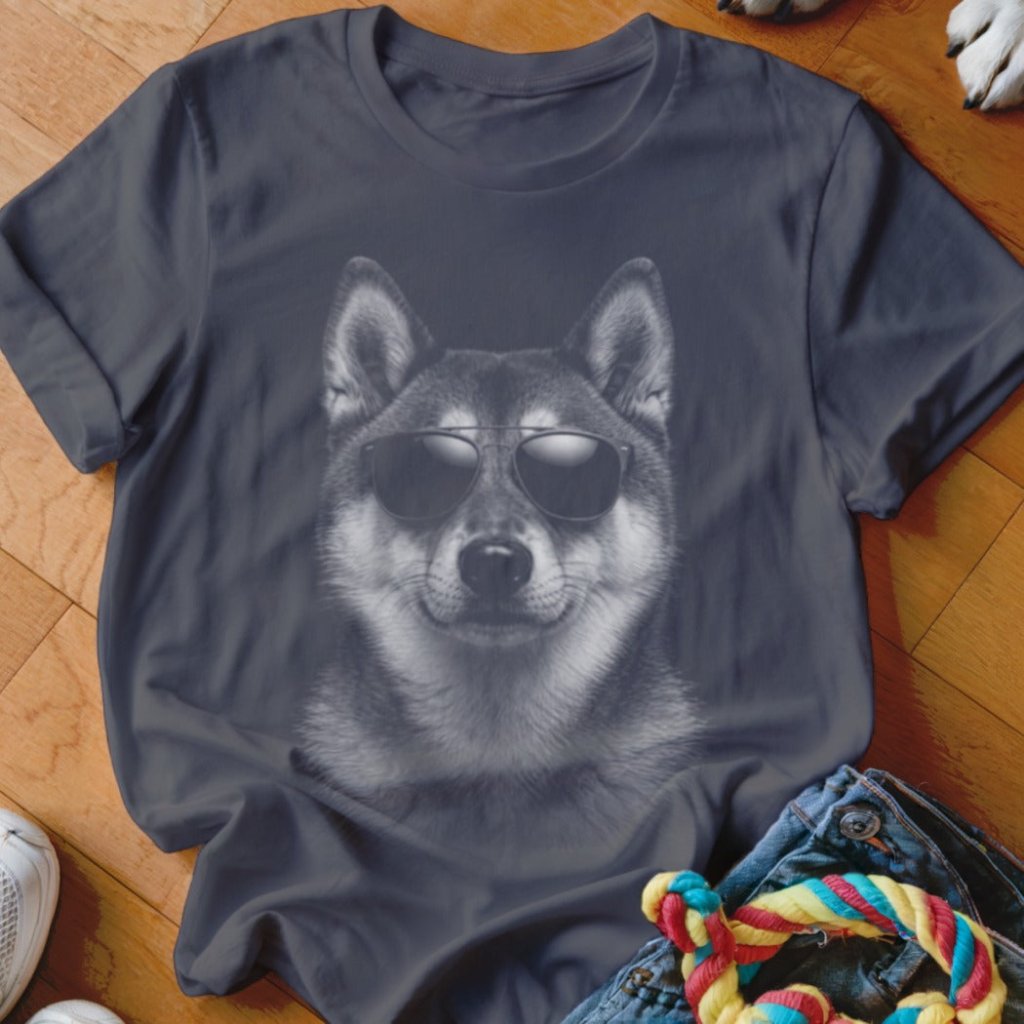 Shiba Inu in Aviators Shirt - The Pawsitive Initiative