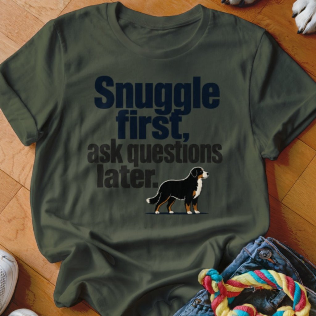 Snuggle First, Ask Questions Later Shirt - The Pawsitive Initiative