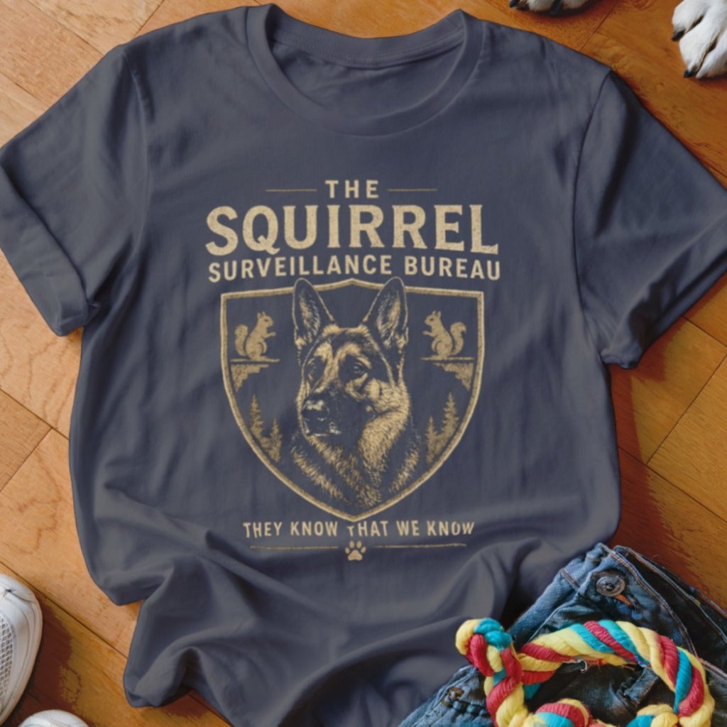 Squirrel Surveillance Bureau Shirt - The Pawsitive Initiative