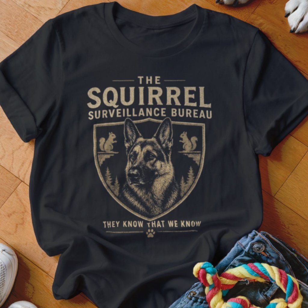 Squirrel Surveillance Bureau Shirt - The Pawsitive Initiative