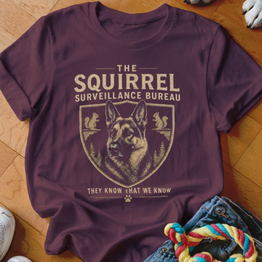Squirrel Surveillance Bureau Shirt - The Pawsitive Initiative