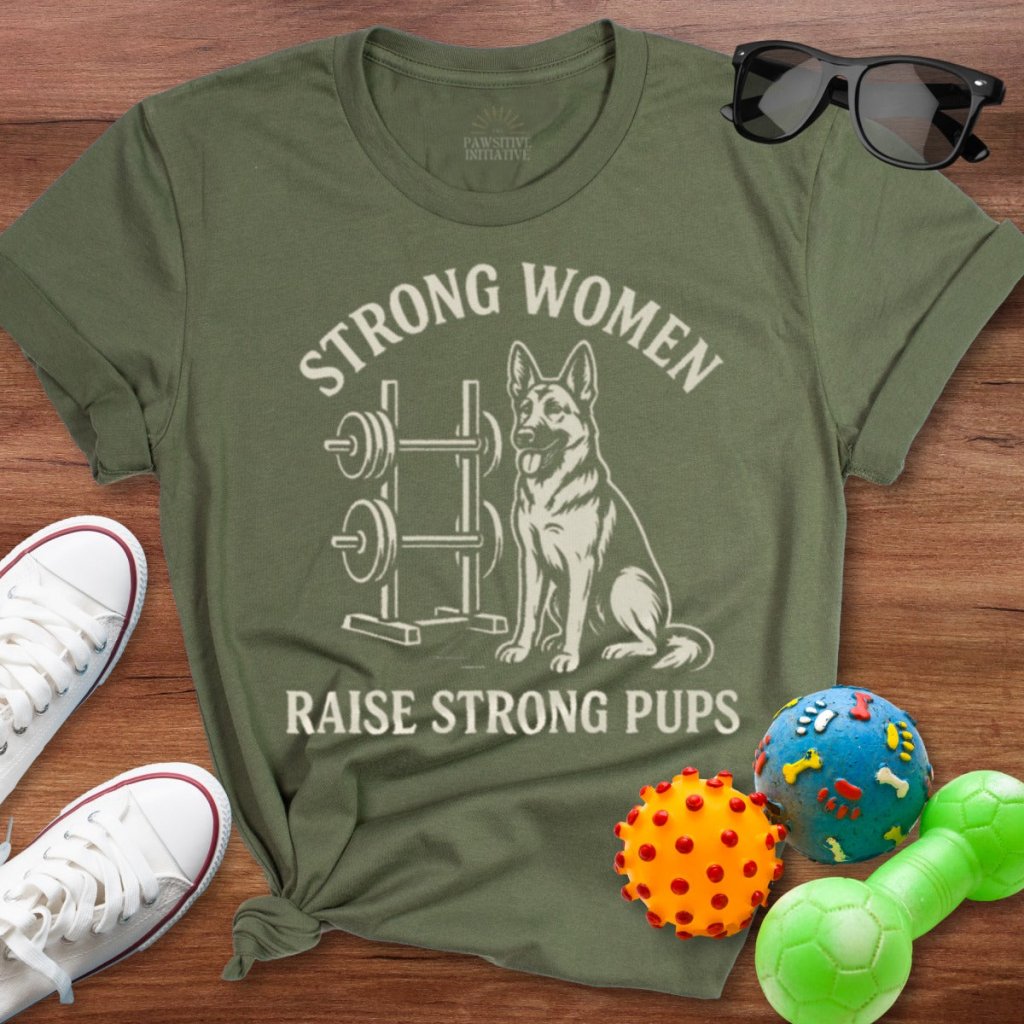 Strong Women Raise Strong Pups Shirt - The Pawsitive Initiative