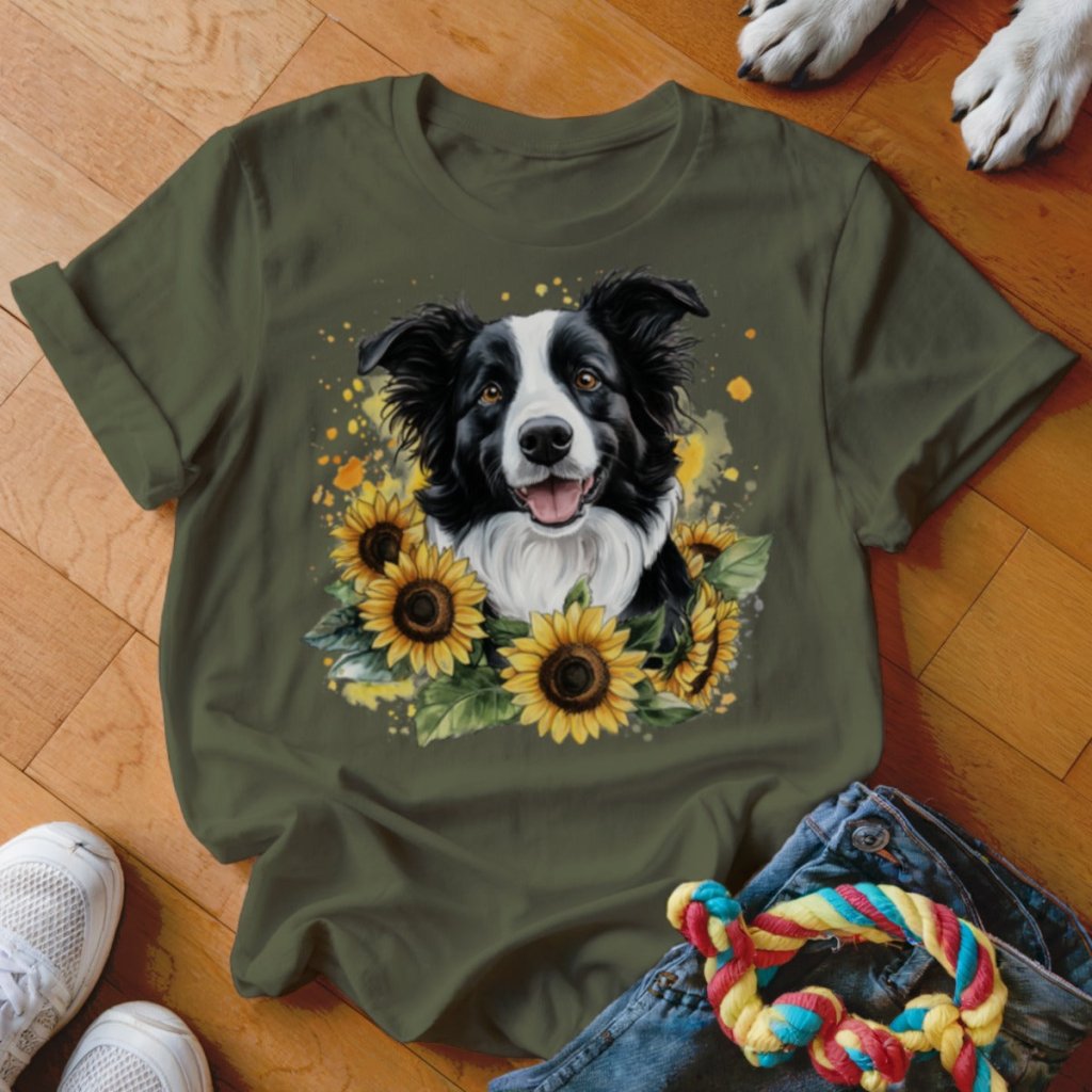 Sunflower Collie Shirt - The Pawsitive Initiative