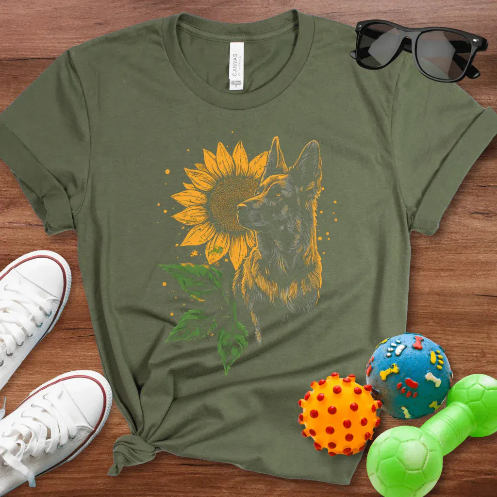 Sunflowers & Shepherds Shirt - The Pawsitive Initiative