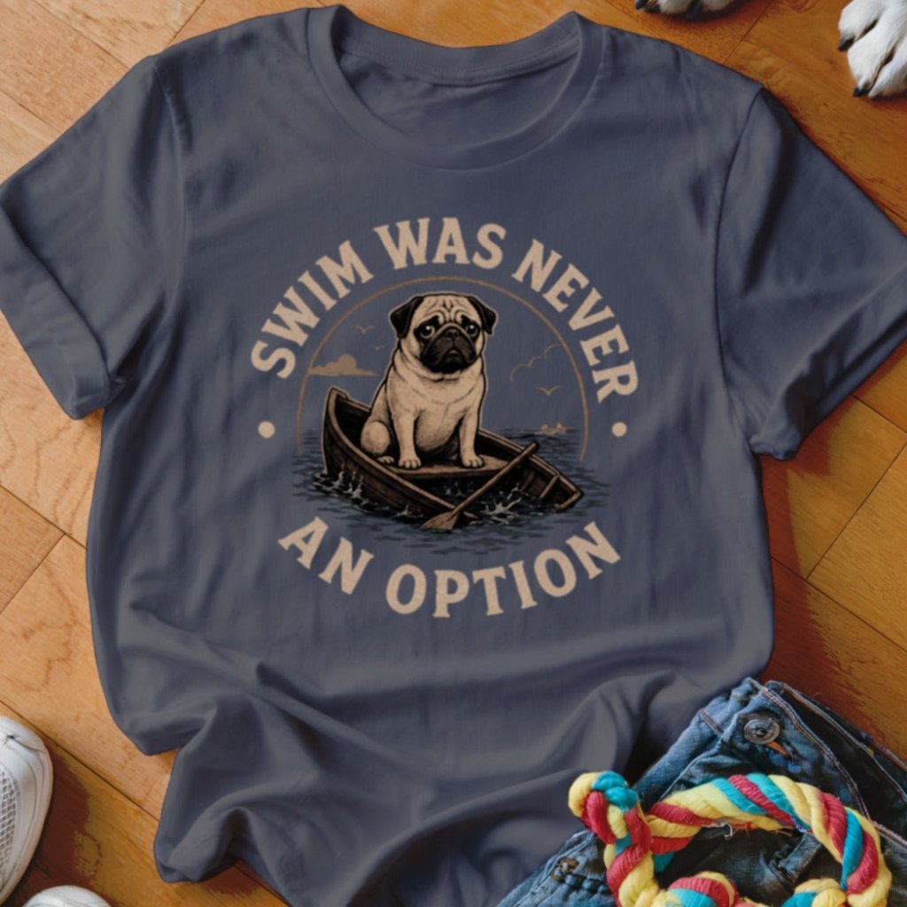 Swim Was Never an Option Pug Shirt - The Pawsitive Initiative