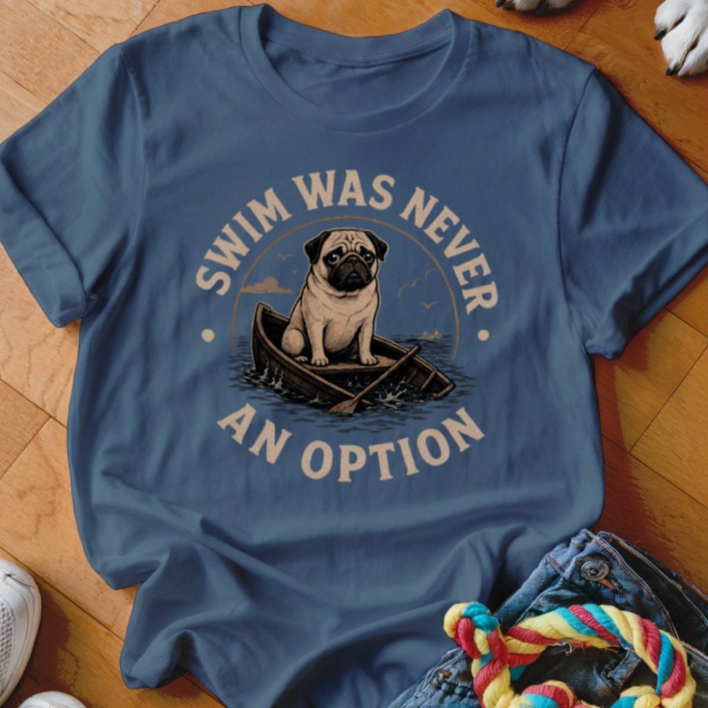Swim Was Never an Option Pug Shirt - The Pawsitive Initiative