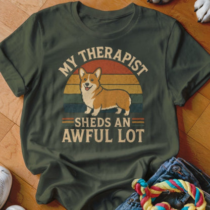 Therapist Sheds An Awful Lot Corgi Shirt - The Pawsitive Initiative