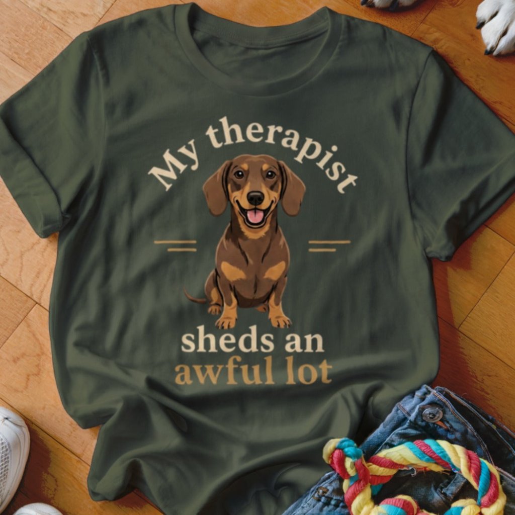 Therapist Sheds An Awful Lot Dachshund Shirt - The Pawsitive Initiative