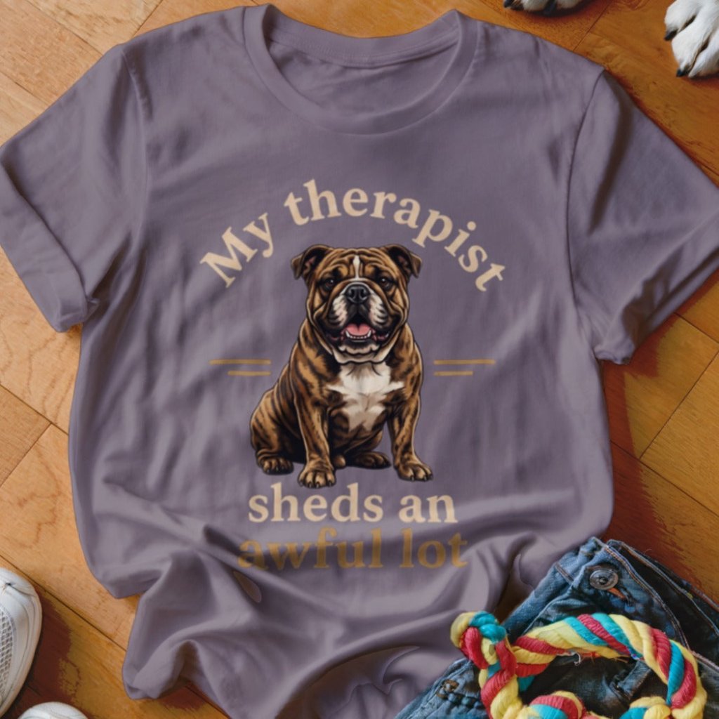 Therapist Sheds An Awful Lot English Bulldog Shirt - The Pawsitive Initiative
