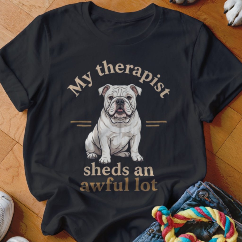 Therapist Sheds An Awful Lot English Bulldog Shirt - The Pawsitive Initiative
