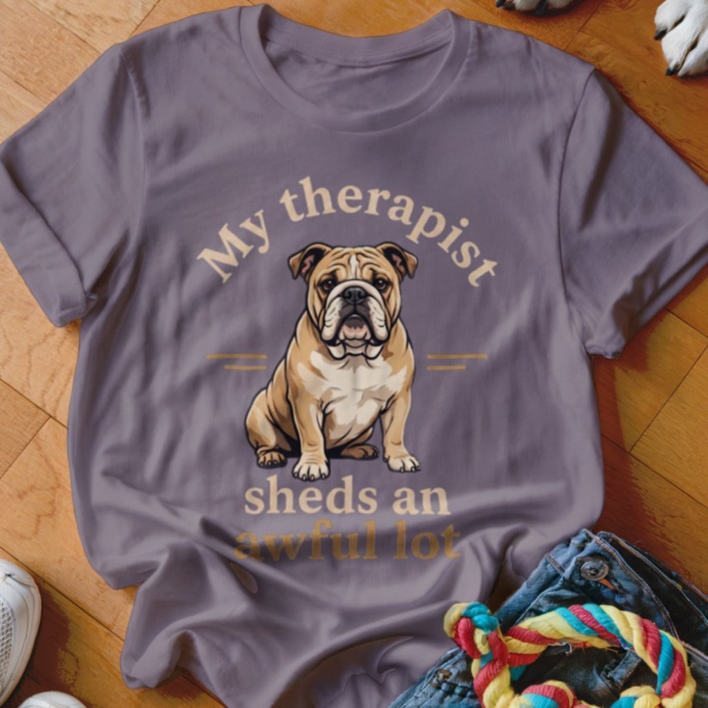 Therapist Sheds An Awful Lot English Bulldog Shirt - The Pawsitive Initiative