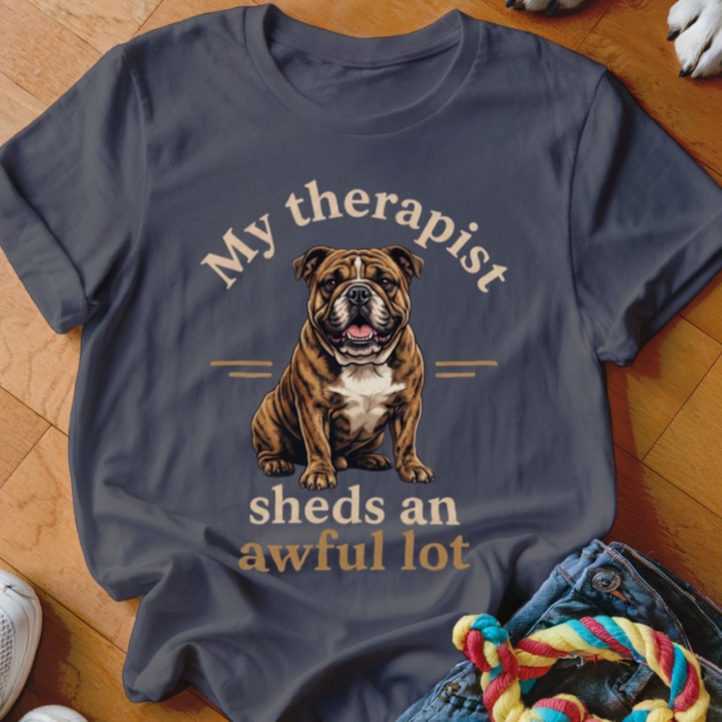 Therapist Sheds An Awful Lot English Bulldog Shirt - The Pawsitive Initiative