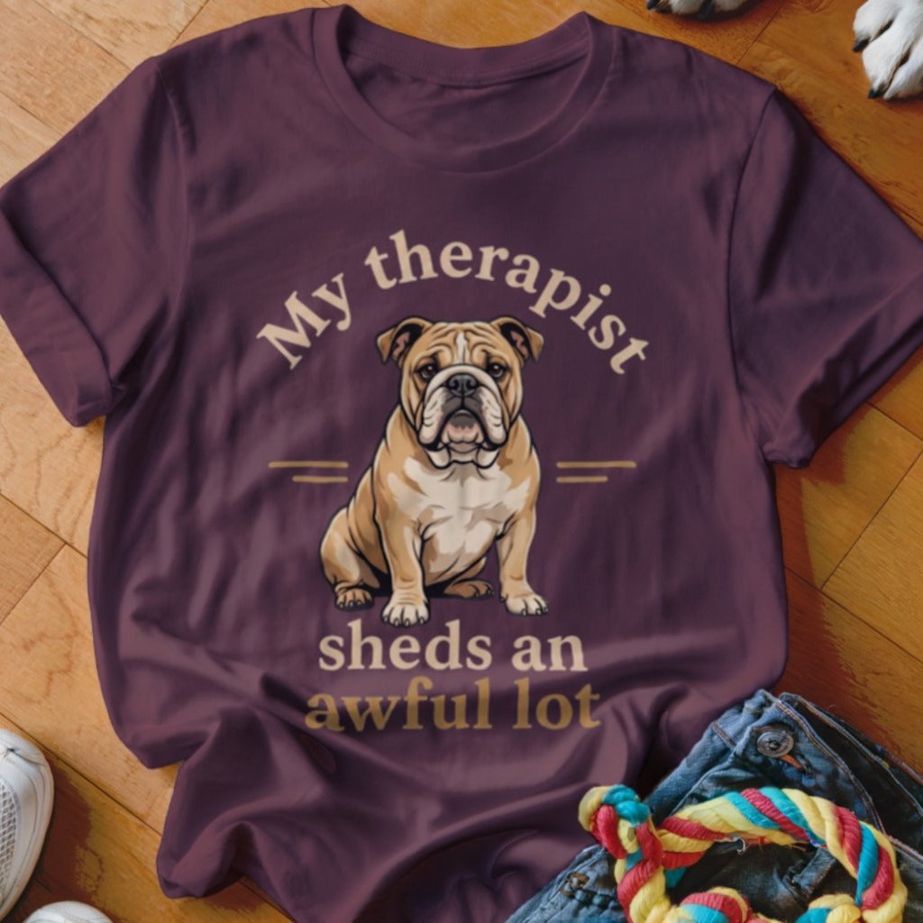 Therapist Sheds An Awful Lot English Bulldog Shirt - The Pawsitive Initiative