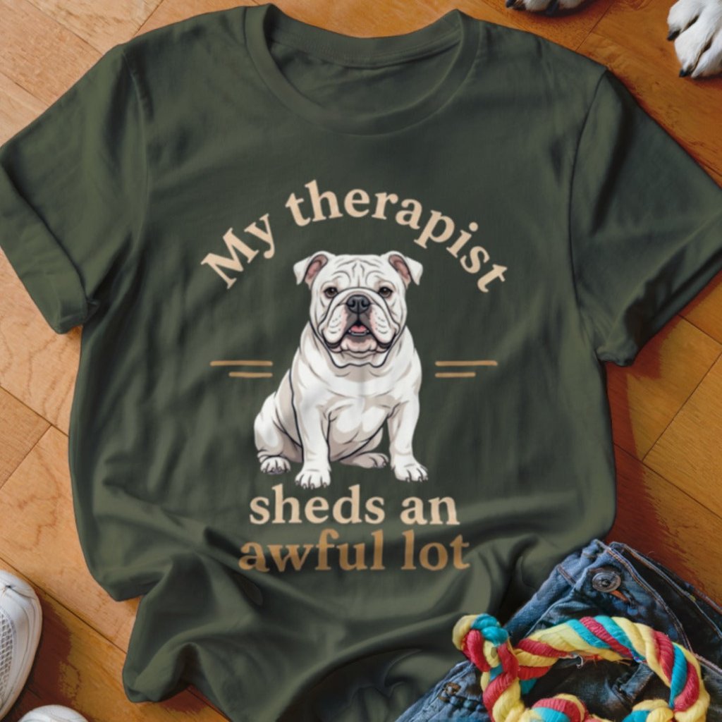 Therapist Sheds An Awful Lot English Bulldog Shirt - The Pawsitive Initiative
