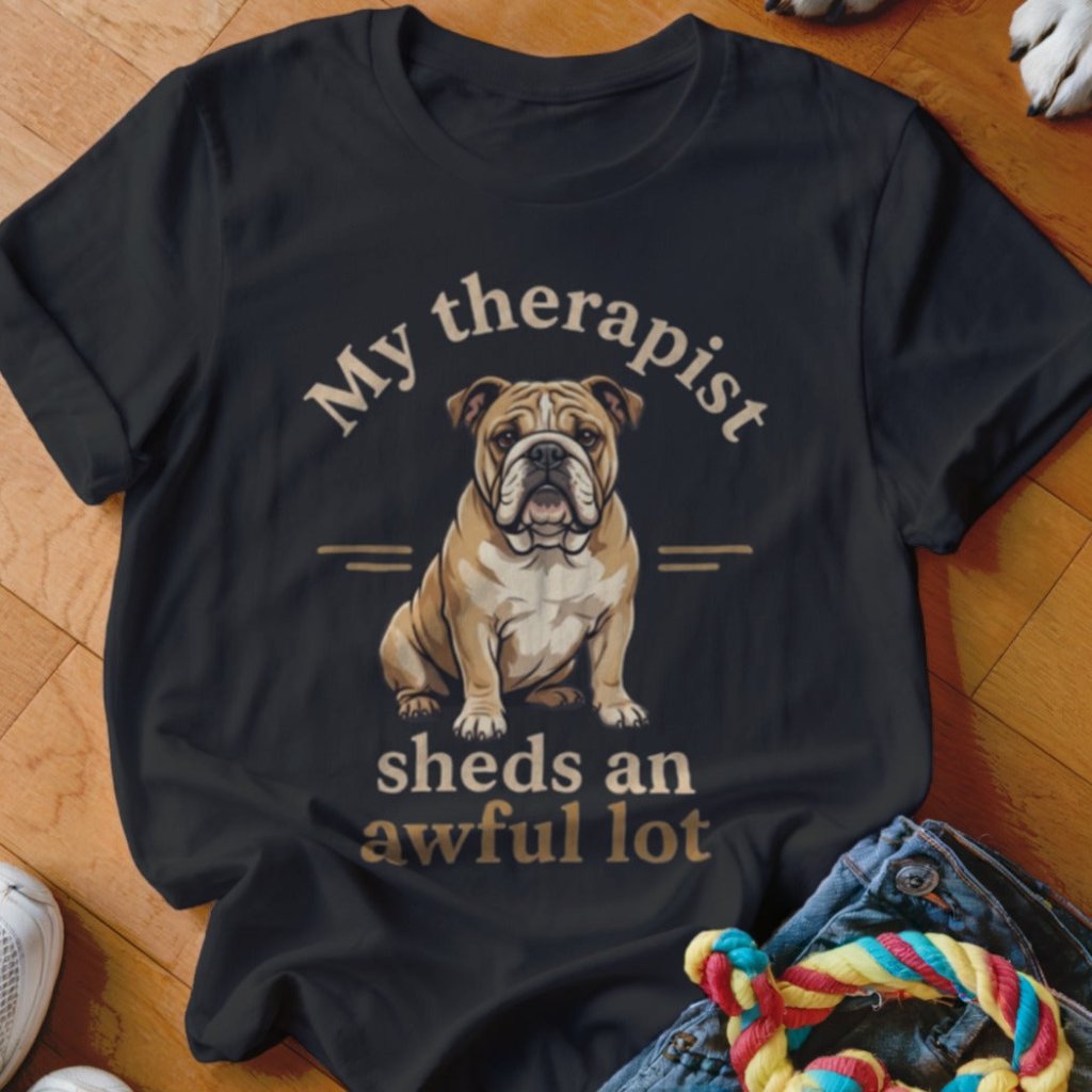 Therapist Sheds An Awful Lot English Bulldog Shirt - The Pawsitive Initiative