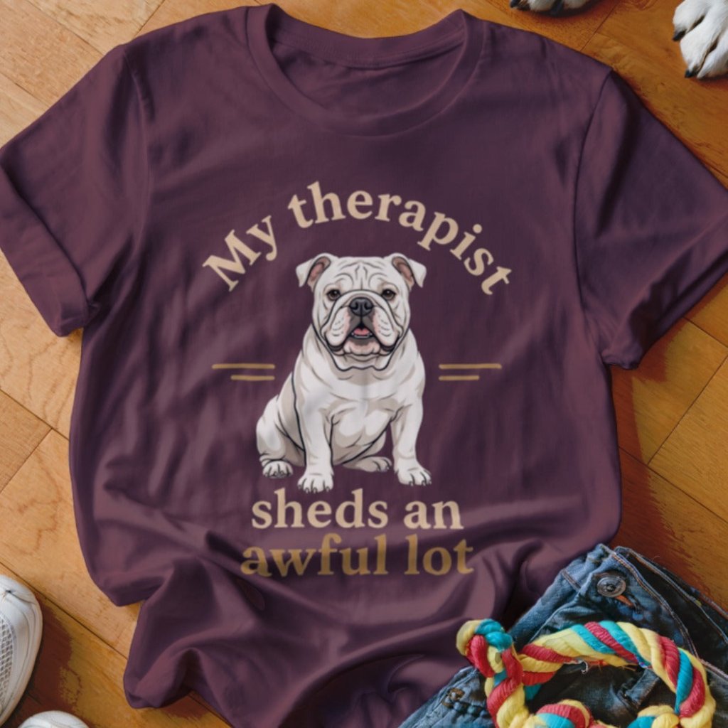 Therapist Sheds An Awful Lot English Bulldog Shirt - The Pawsitive Initiative