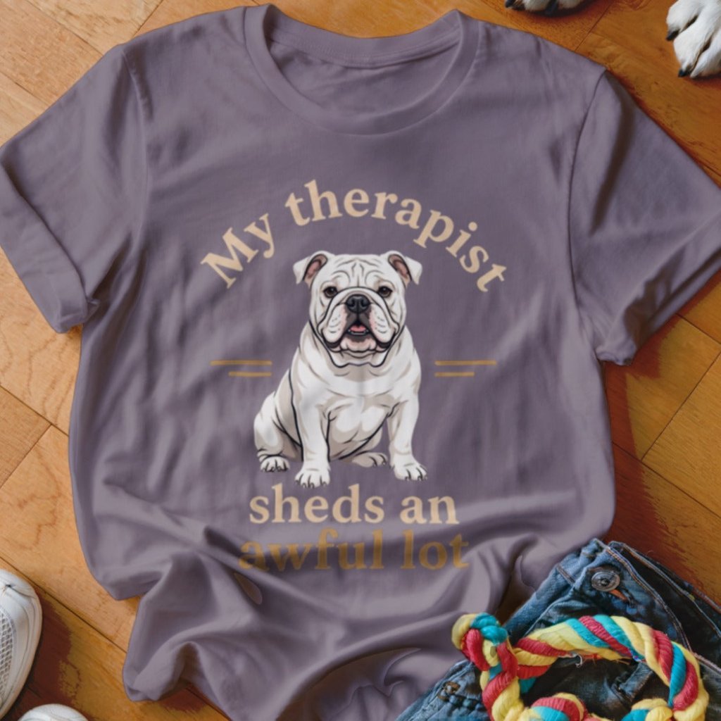 Therapist Sheds An Awful Lot English Bulldog Shirt - The Pawsitive Initiative