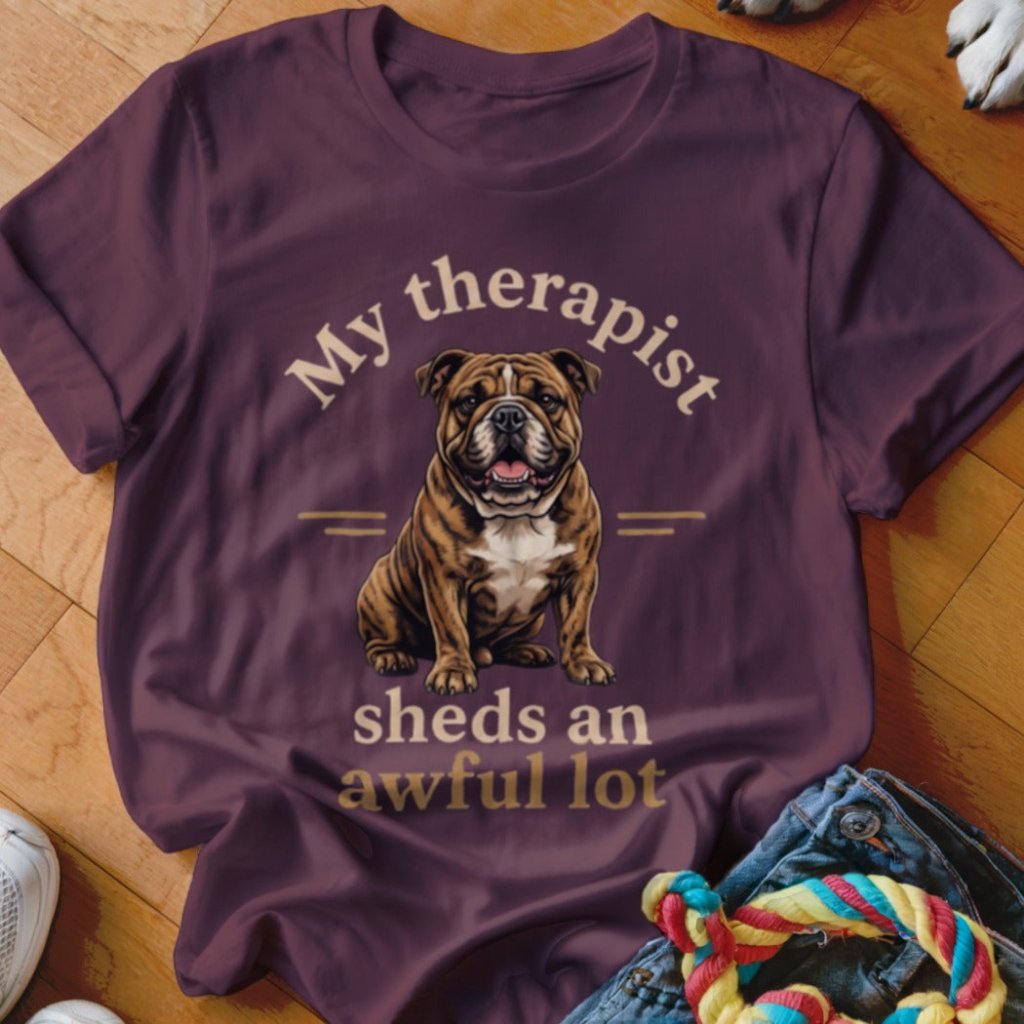 Therapist Sheds An Awful Lot English Bulldog Shirt - The Pawsitive Initiative
