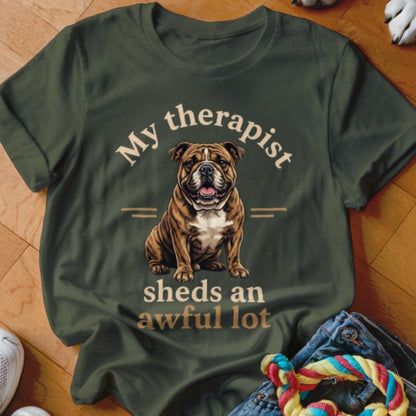 Therapist Sheds An Awful Lot English Bulldog Shirt - The Pawsitive Initiative