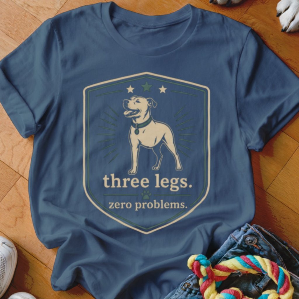 Three Legs Zero Problems Shirt - The Pawsitive Initiative