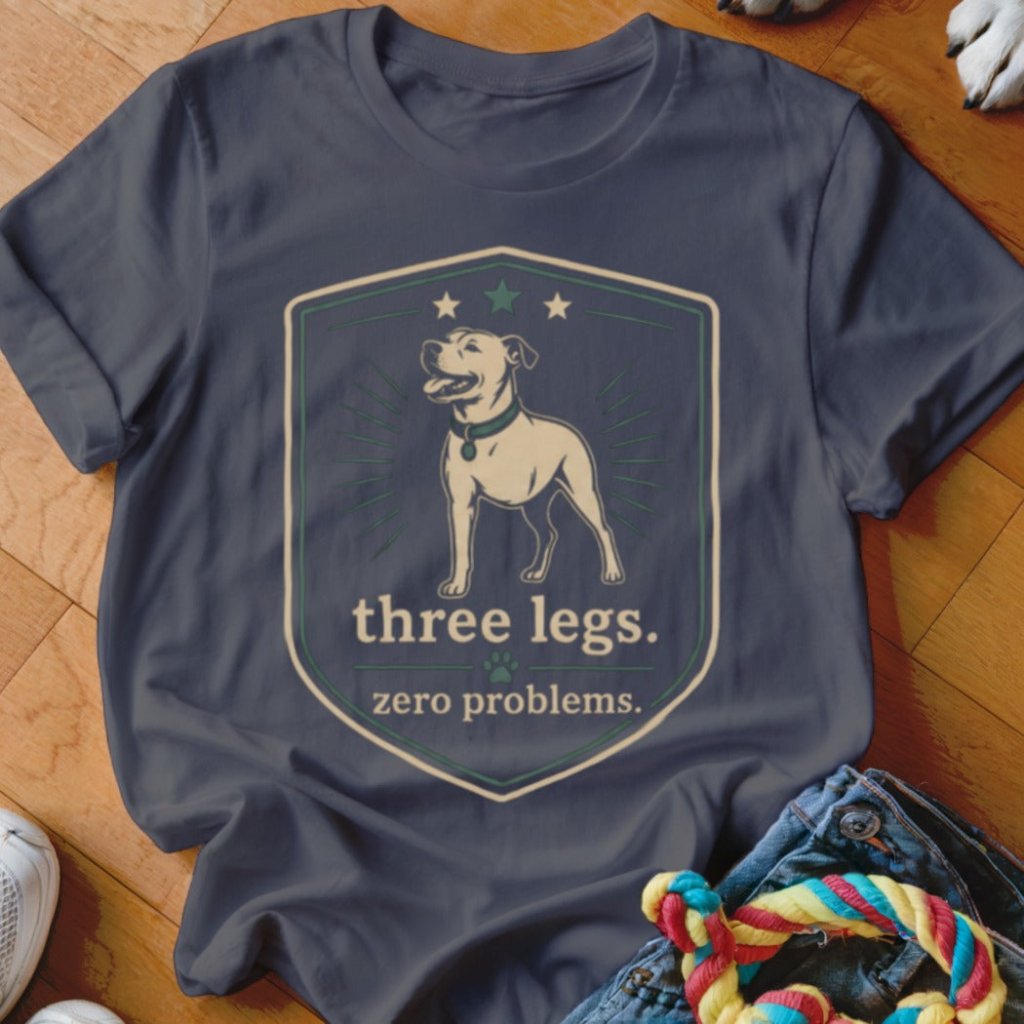 Three Legs Zero Problems Shirt - The Pawsitive Initiative