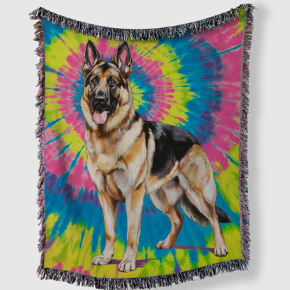 Tie Dye German Shepherd Blanket - The Pawsitive Initiative