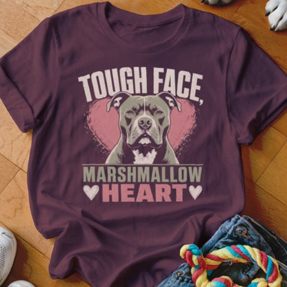 Tough Face Marshmallow Heart Shirt - The Pawsitive Initiative