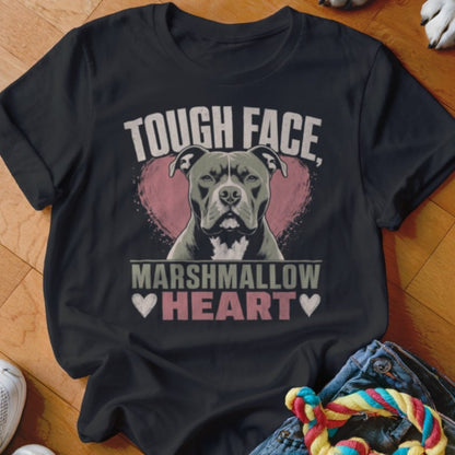 Tough Face Marshmallow Heart Shirt - The Pawsitive Initiative