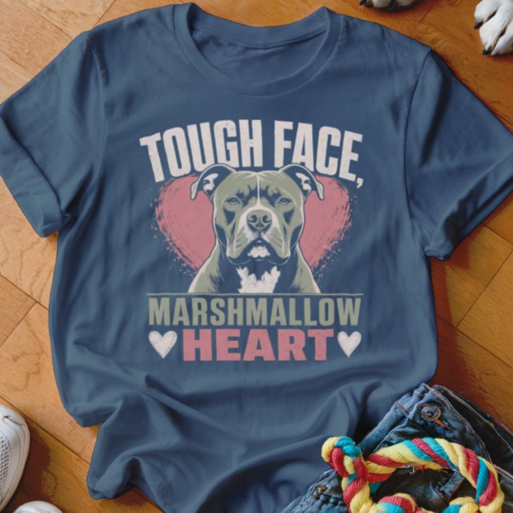Tough Face Marshmallow Heart Shirt - The Pawsitive Initiative