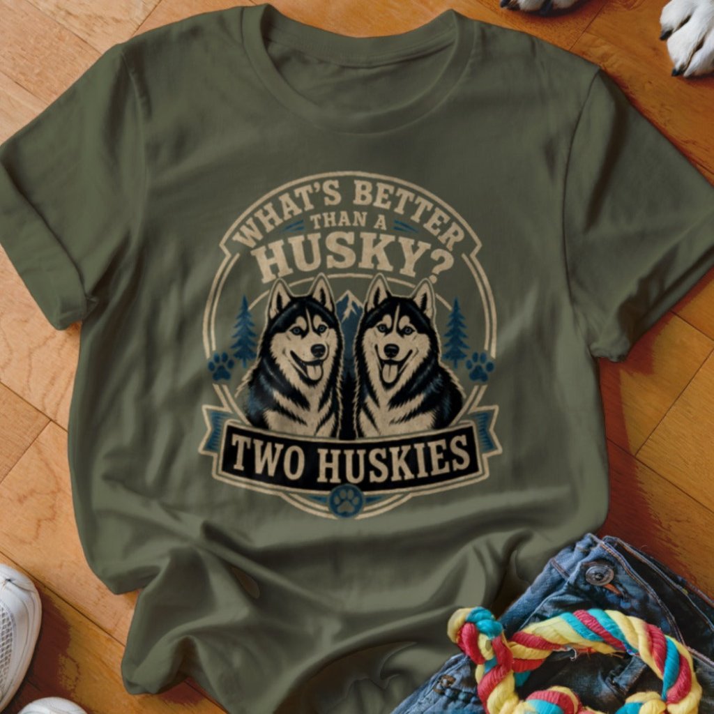 Two Huskies Shirt - The Pawsitive Initiative