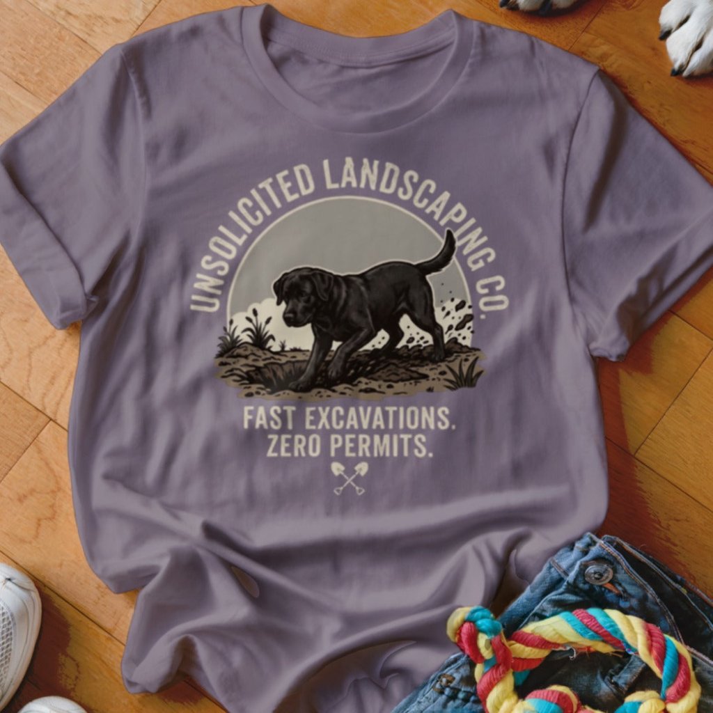 Unsolicited Landscaping Black Lab Shirt - The Pawsitive Initiative