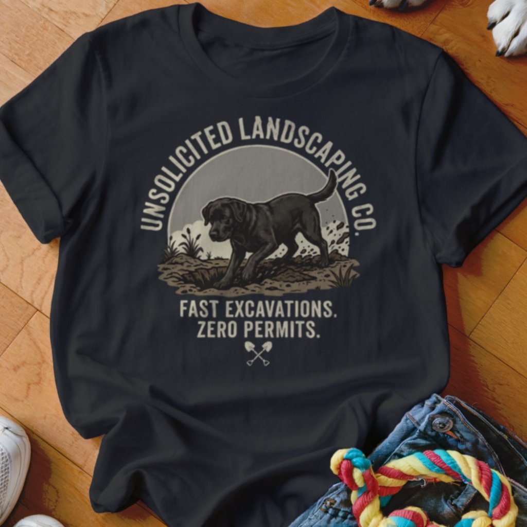 Unsolicited Landscaping Black Lab Shirt - The Pawsitive Initiative
