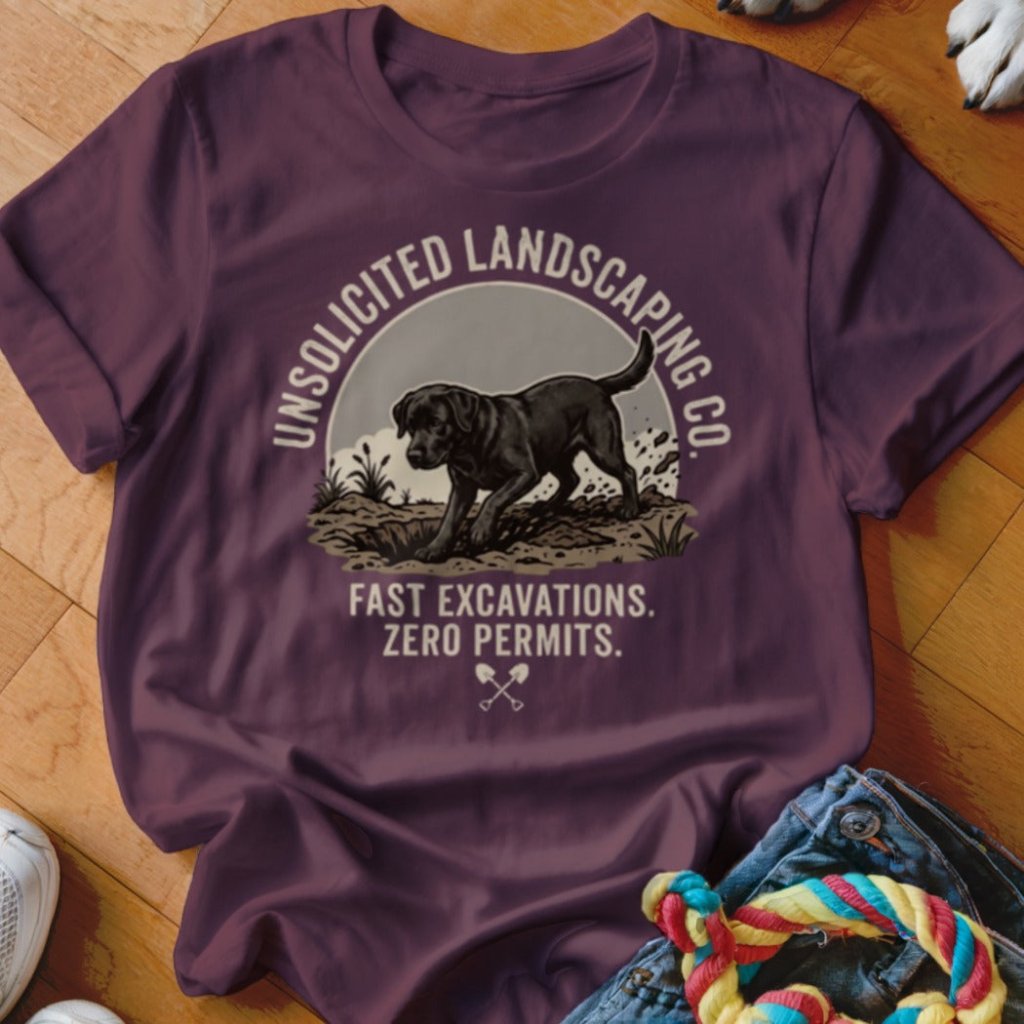 Unsolicited Landscaping Black Lab Shirt - The Pawsitive Initiative