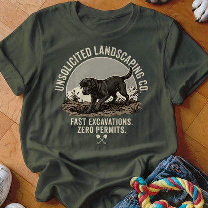 Unsolicited Landscaping Black Lab Shirt - The Pawsitive Initiative