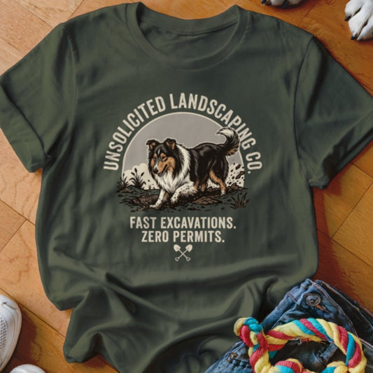 Unsolicited Landscaping Co Collie Shirt - The Pawsitive Initiative