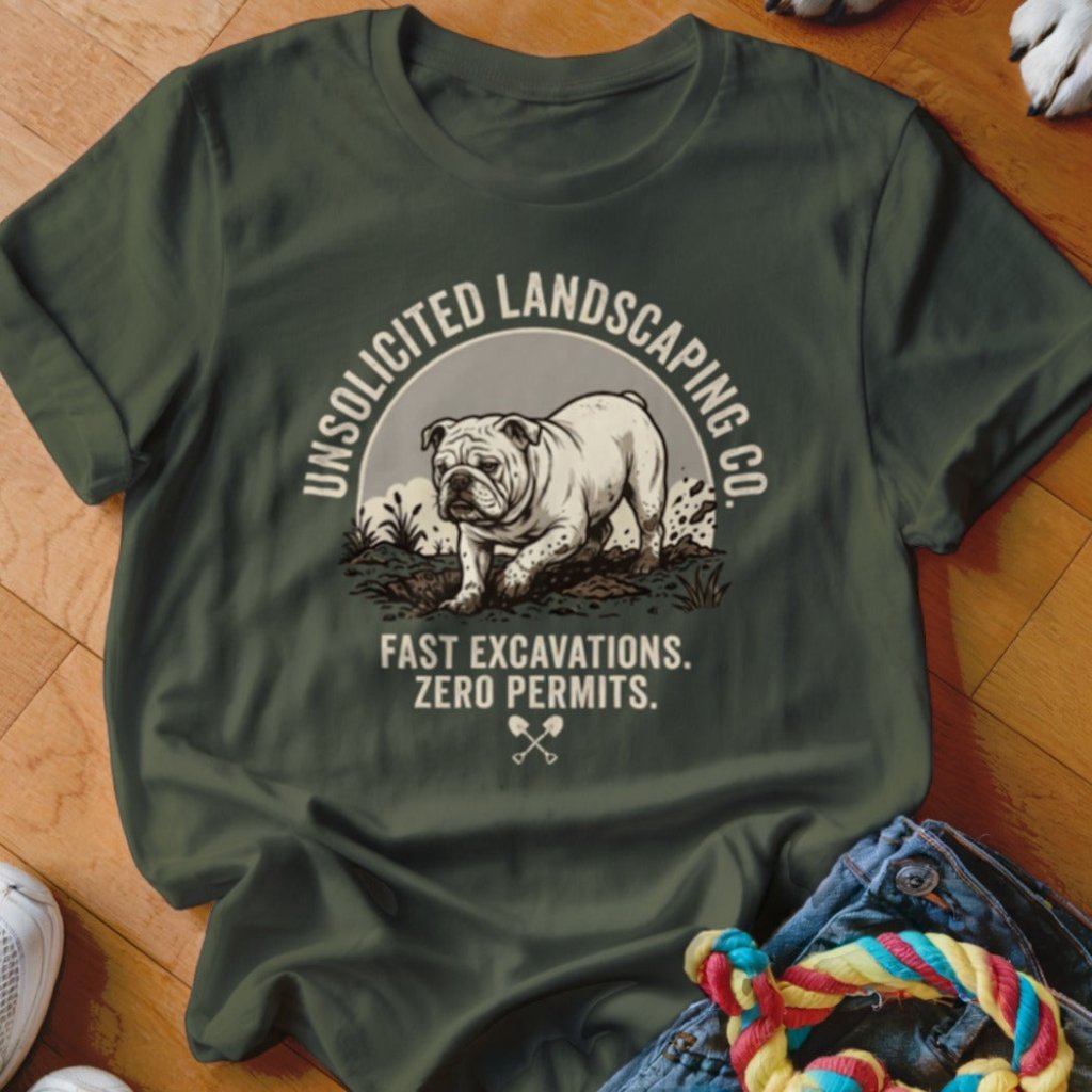 Unsolicited Landscaping Co English Bulldog Shirt - The Pawsitive Initiative