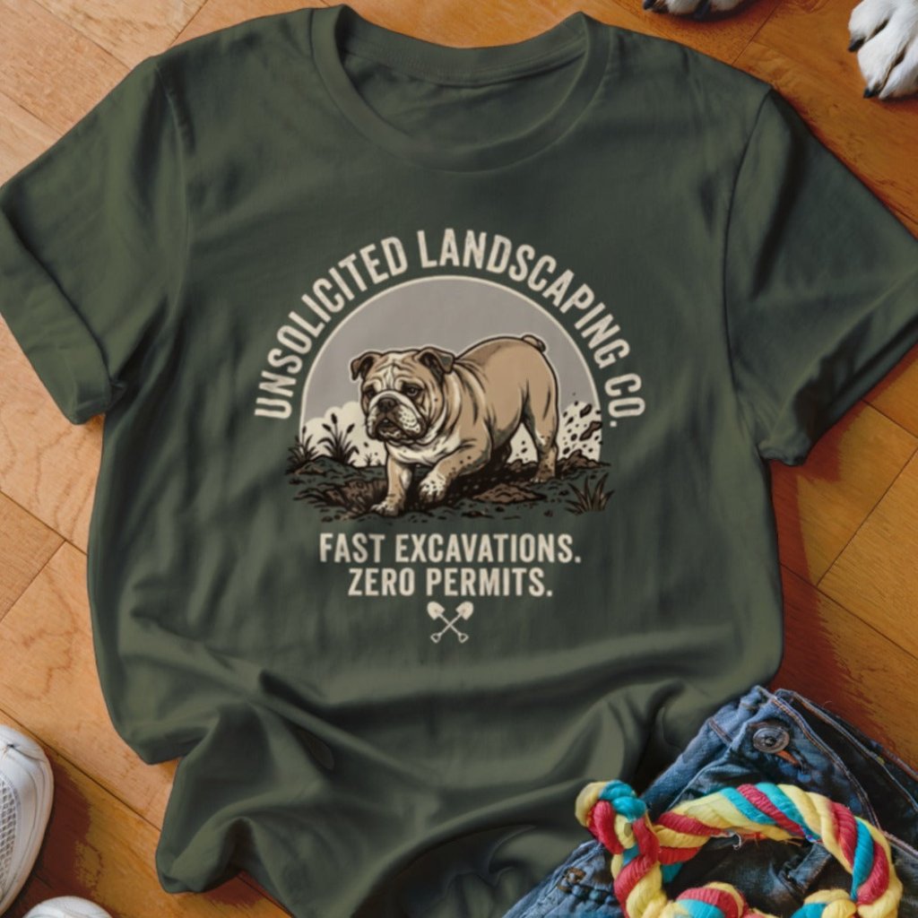 Unsolicited Landscaping Co English Bulldog Shirt - The Pawsitive Initiative