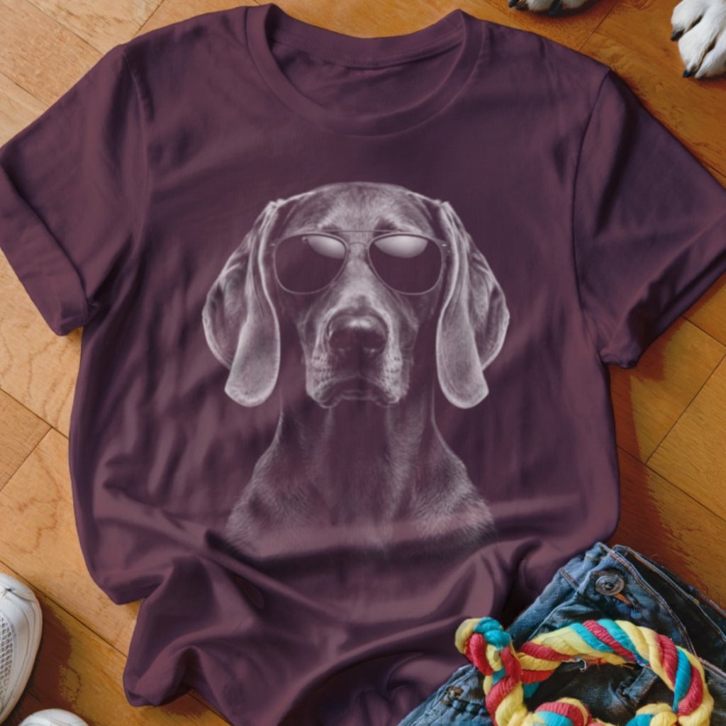 Weimaraner in Aviators Shirt - The Pawsitive Initiative