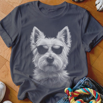 Westie in Aviators Shirt - The Pawsitive Initiative